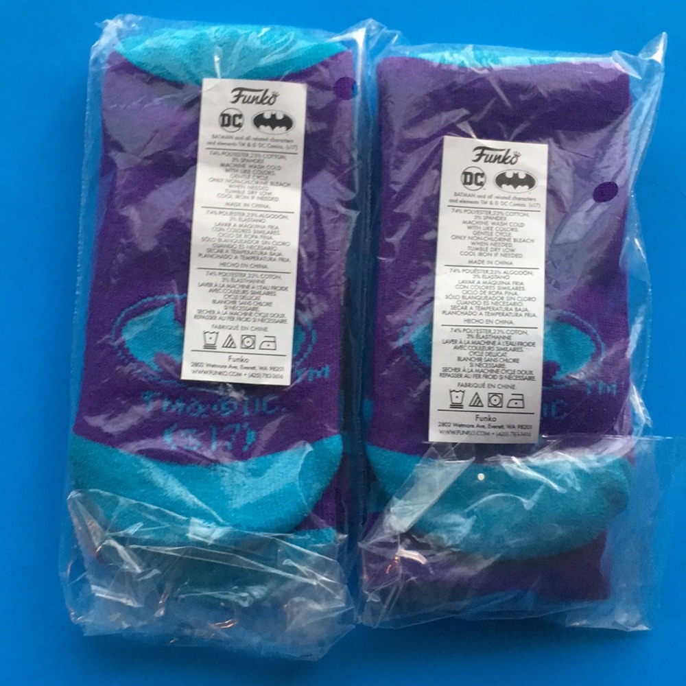 Funko Brand Batman socks two pair.